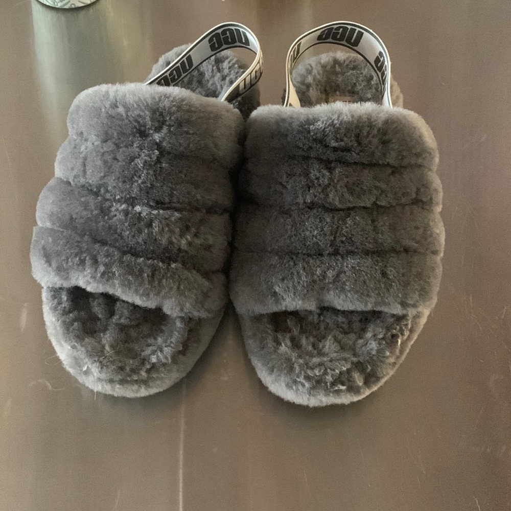 Gray UGG slippers
